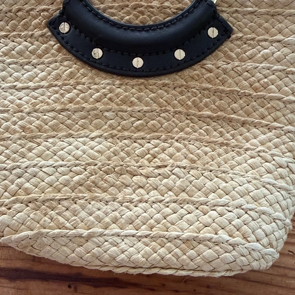 Claudie Pierlot Small Woven Basket Bag With Ring
